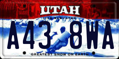 UT license plate A438WA