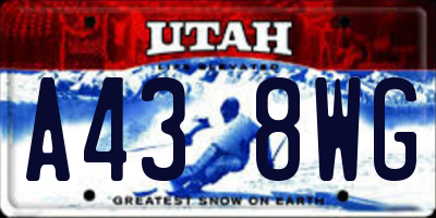 UT license plate A438WG