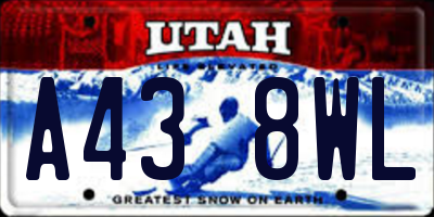 UT license plate A438WL