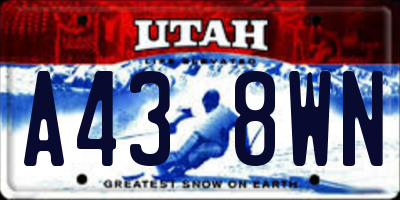 UT license plate A438WN