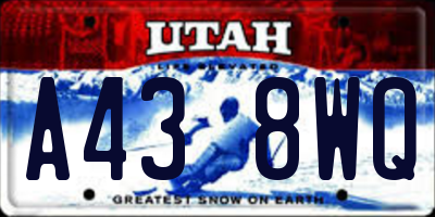 UT license plate A438WQ
