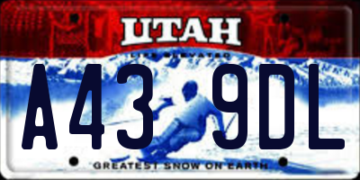 UT license plate A439DL