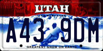 UT license plate A439DM