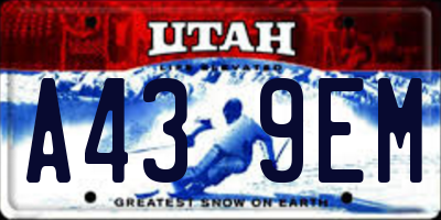 UT license plate A439EM