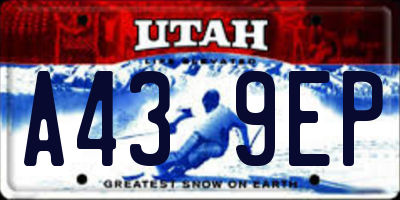 UT license plate A439EP