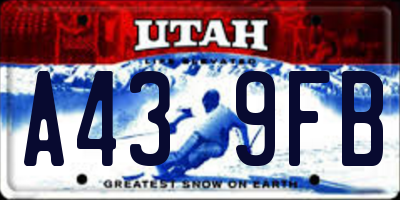 UT license plate A439FB