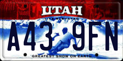 UT license plate A439FN