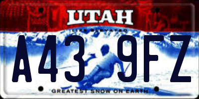 UT license plate A439FZ