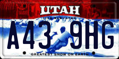 UT license plate A439HG
