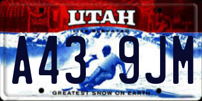 UT license plate A439JM