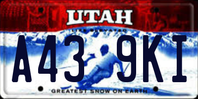 UT license plate A439KI