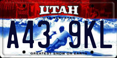 UT license plate A439KL