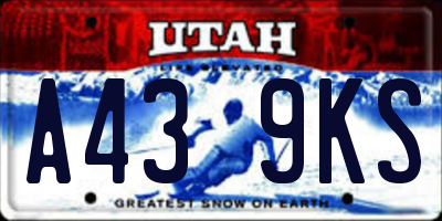 UT license plate A439KS