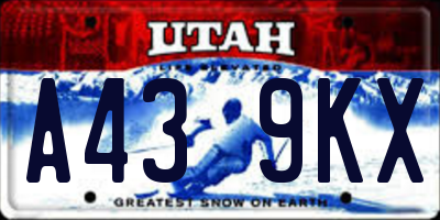 UT license plate A439KX
