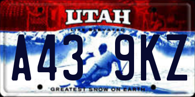 UT license plate A439KZ