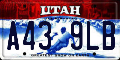 UT license plate A439LB