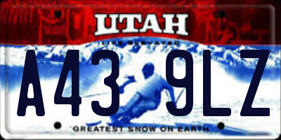 UT license plate A439LZ