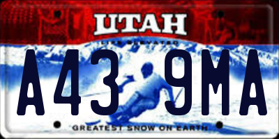 UT license plate A439MA