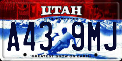 UT license plate A439MJ