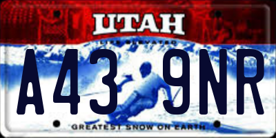UT license plate A439NR