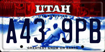 UT license plate A439PB