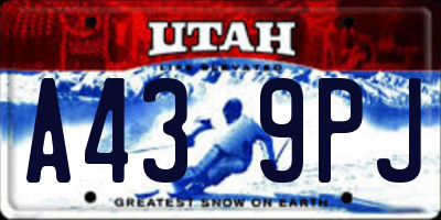 UT license plate A439PJ