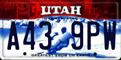 UT license plate A439PW