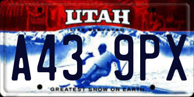 UT license plate A439PX