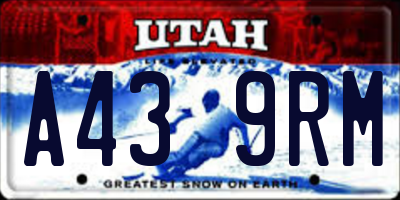 UT license plate A439RM