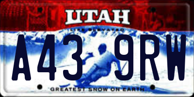 UT license plate A439RW