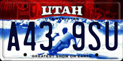 UT license plate A439SU