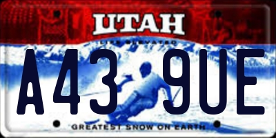 UT license plate A439UE