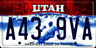 UT license plate A439VA