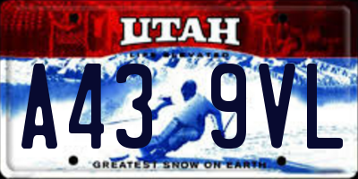 UT license plate A439VL