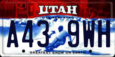 UT license plate A439WH