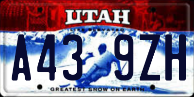 UT license plate A439ZH