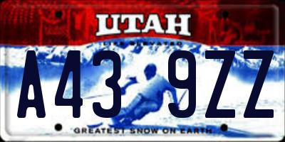 UT license plate A439ZZ
