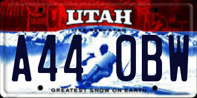 UT license plate A440BW