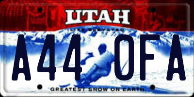 UT license plate A440FA