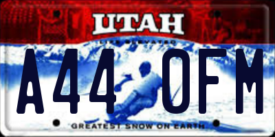 UT license plate A440FM