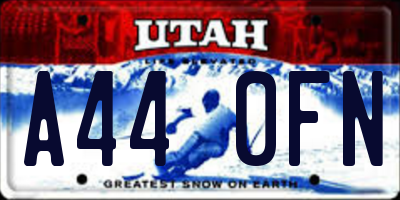 UT license plate A440FN