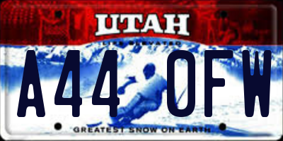 UT license plate A440FW
