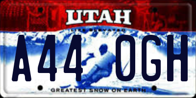 UT license plate A440GH