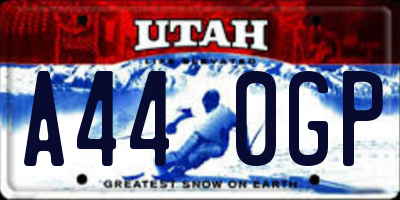 UT license plate A440GP