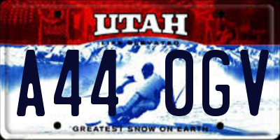 UT license plate A440GV