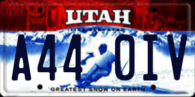 UT license plate A440IV