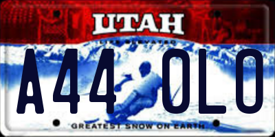 UT license plate A440LO