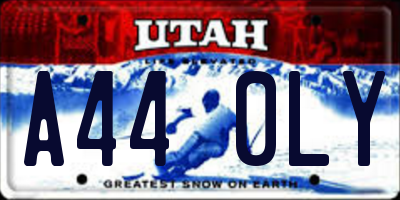 UT license plate A440LY