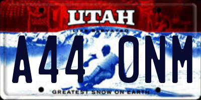 UT license plate A440NM