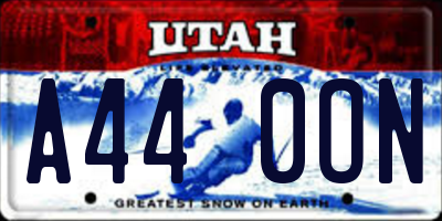 UT license plate A440ON